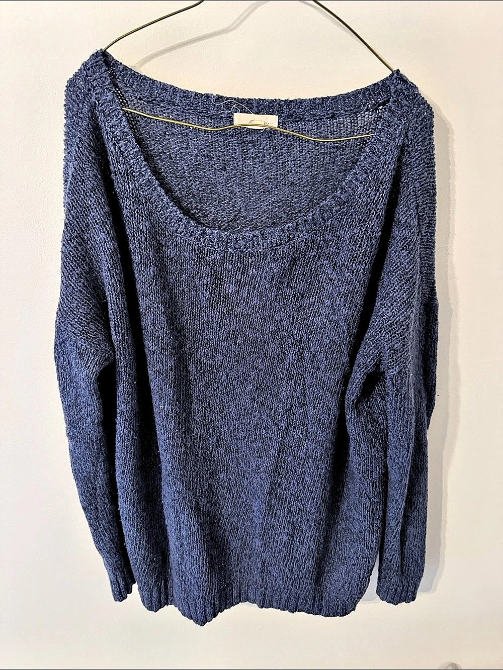 Garage Knit Scoop Neck Sweater Blue